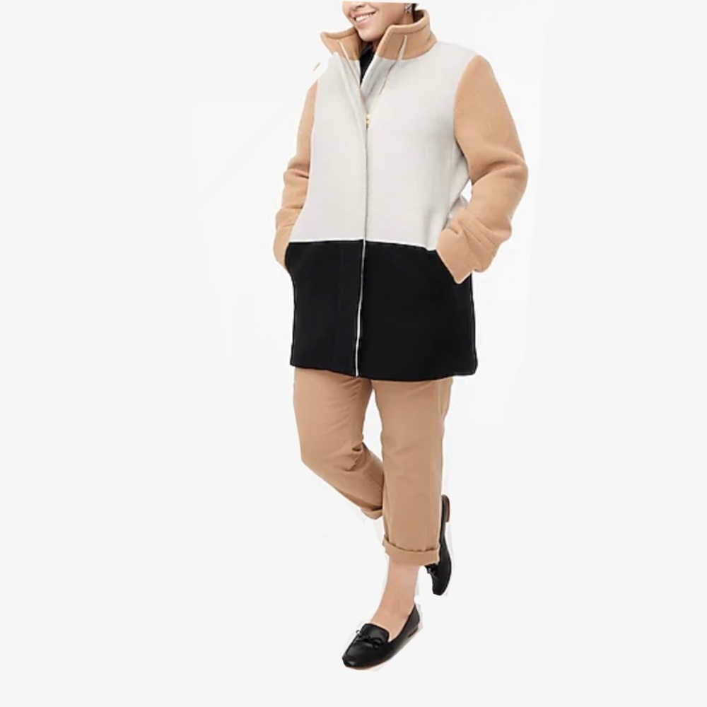 J Crew Colorblock City Coat (new with tags)